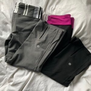 Two pairs of Lululemon crop yoga pants